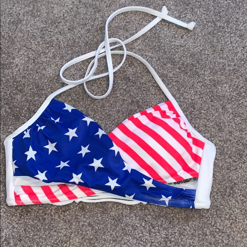 Victoria’s Secret American Flag Wrap Bikini Top